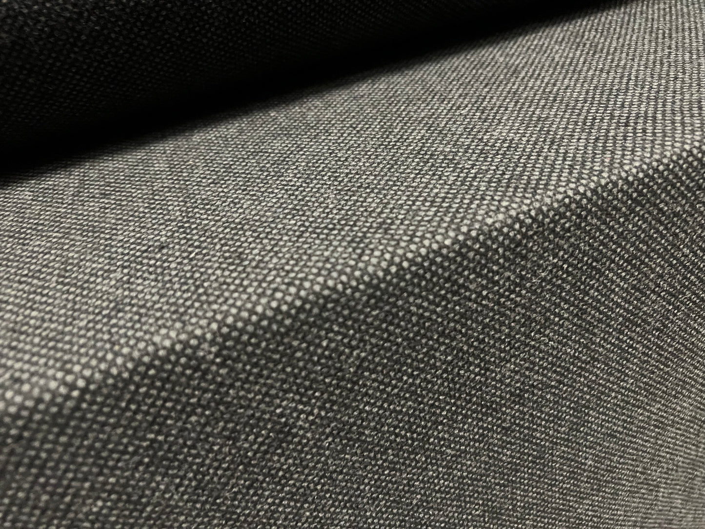 Soft Wool tweed woven fabric, per metre - grey