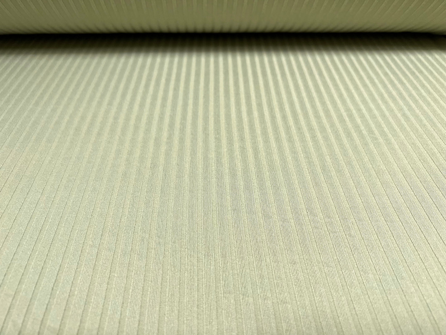 Stretch spandex rib jersey knit fabric, per metre - plain - desert sage