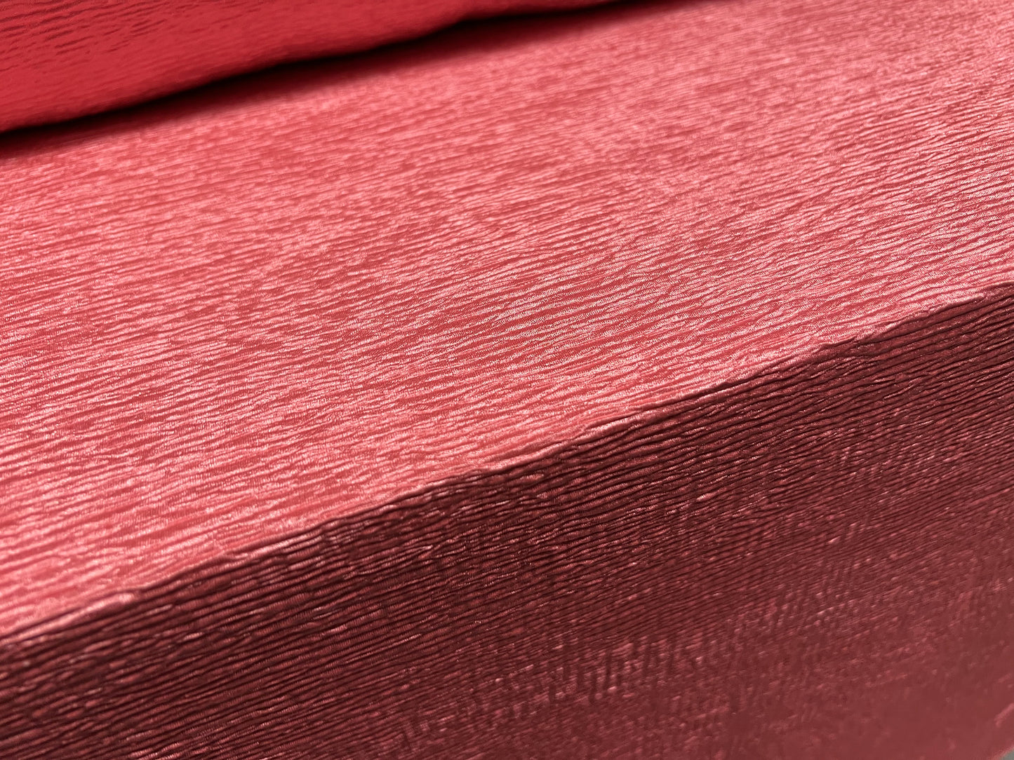 Bodre pleat stretch spandex jersey fabric, per metre - plain - Coral