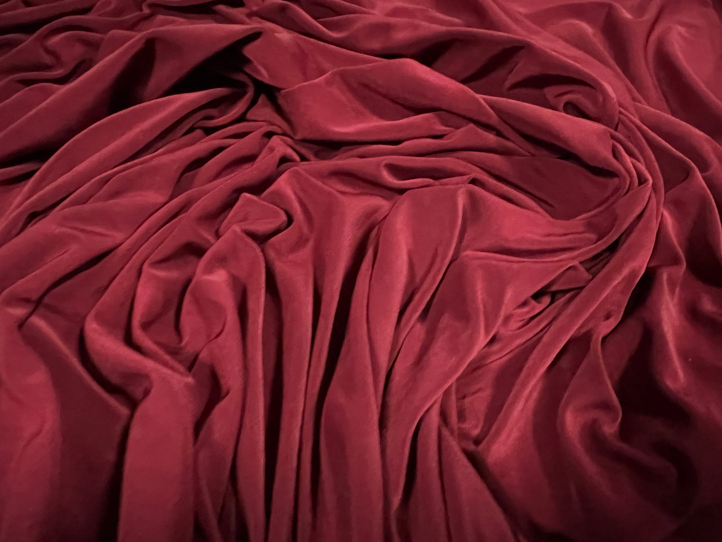 Soft touch stretch spandex single jersey fabric, per metre - plain - maroon