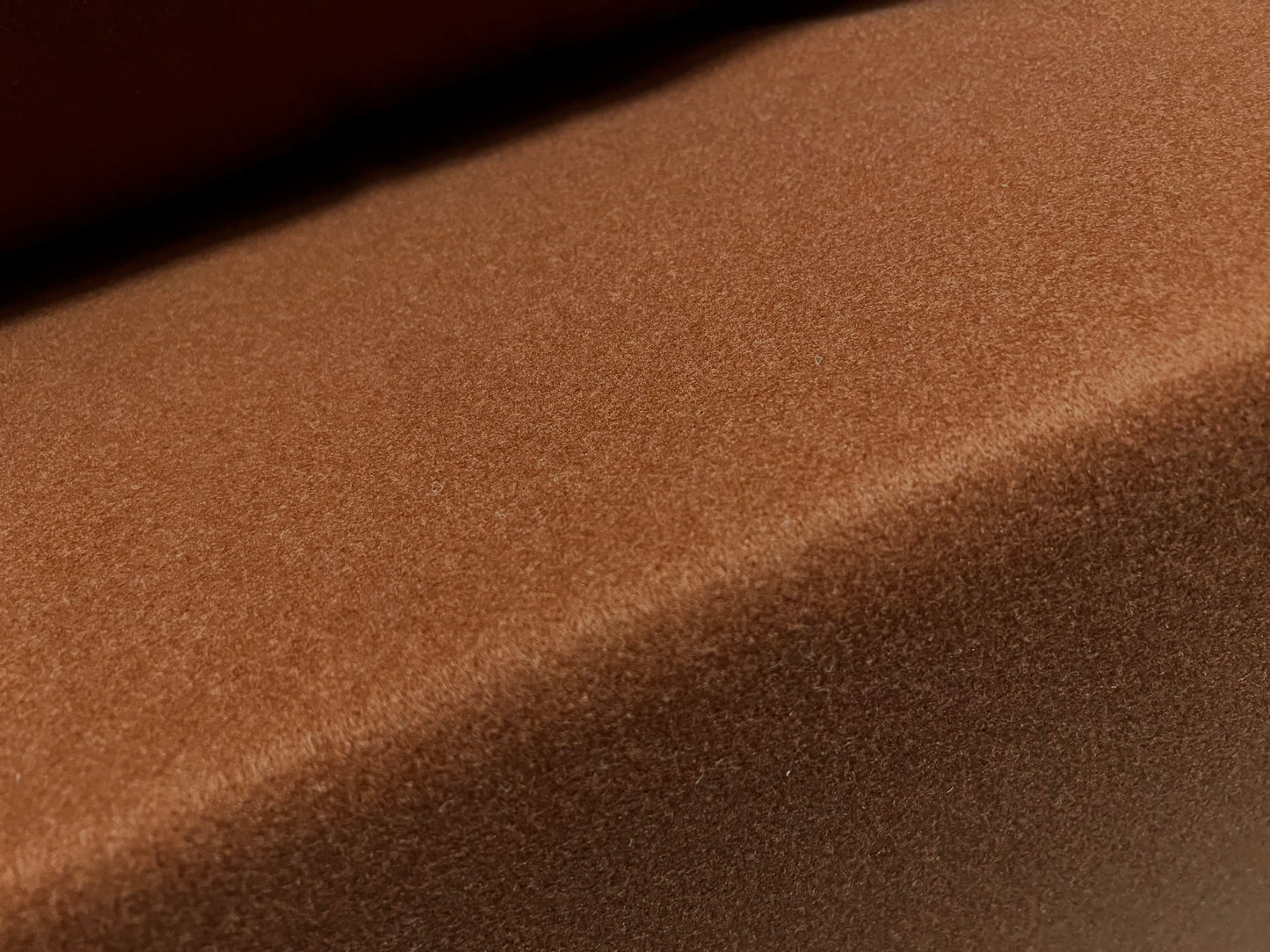 Vegan wool heavyweight flannel fabric, per metre - plain - chestnut brown