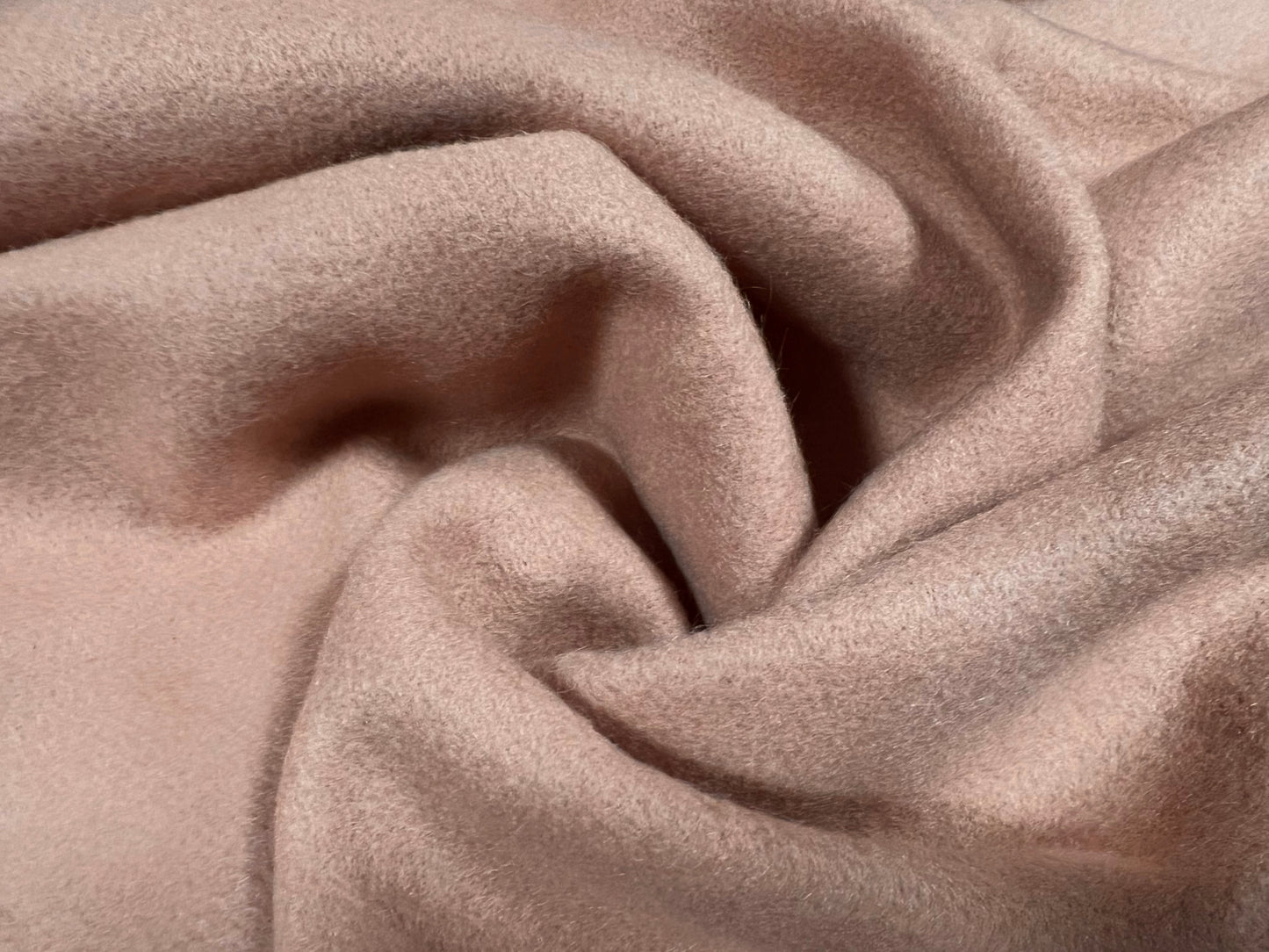 Vegan wool heavyweight flannel fabric, per metre - plain - nude