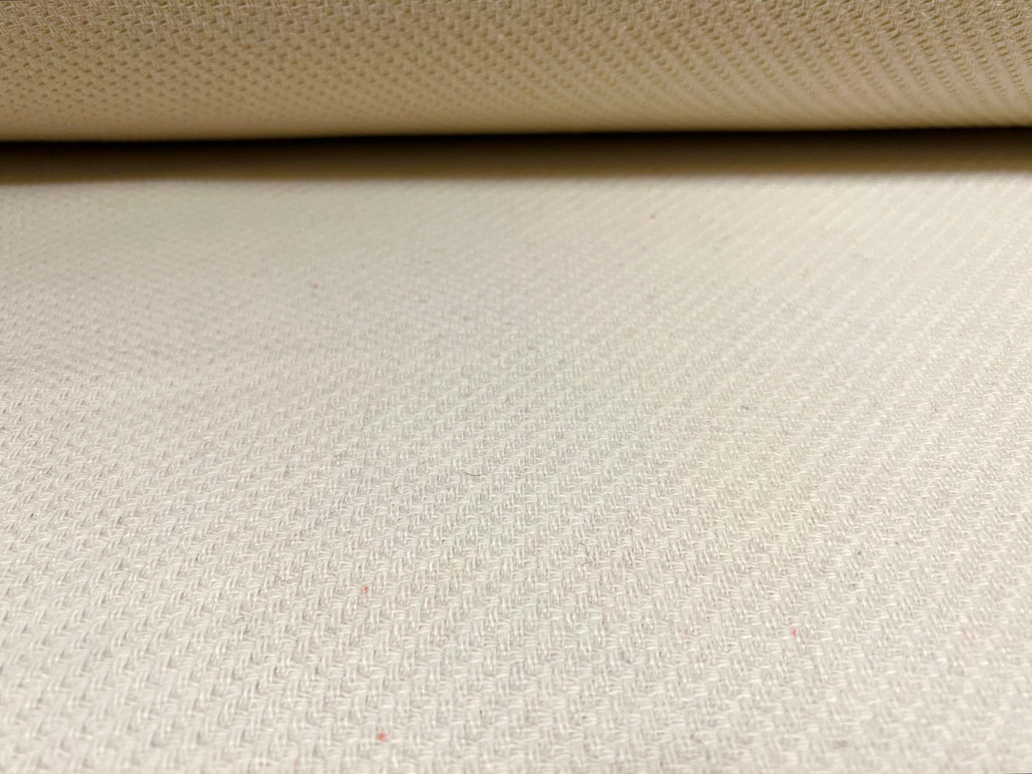 Heavyweight textured wool fabric, per metre - plain - ivory