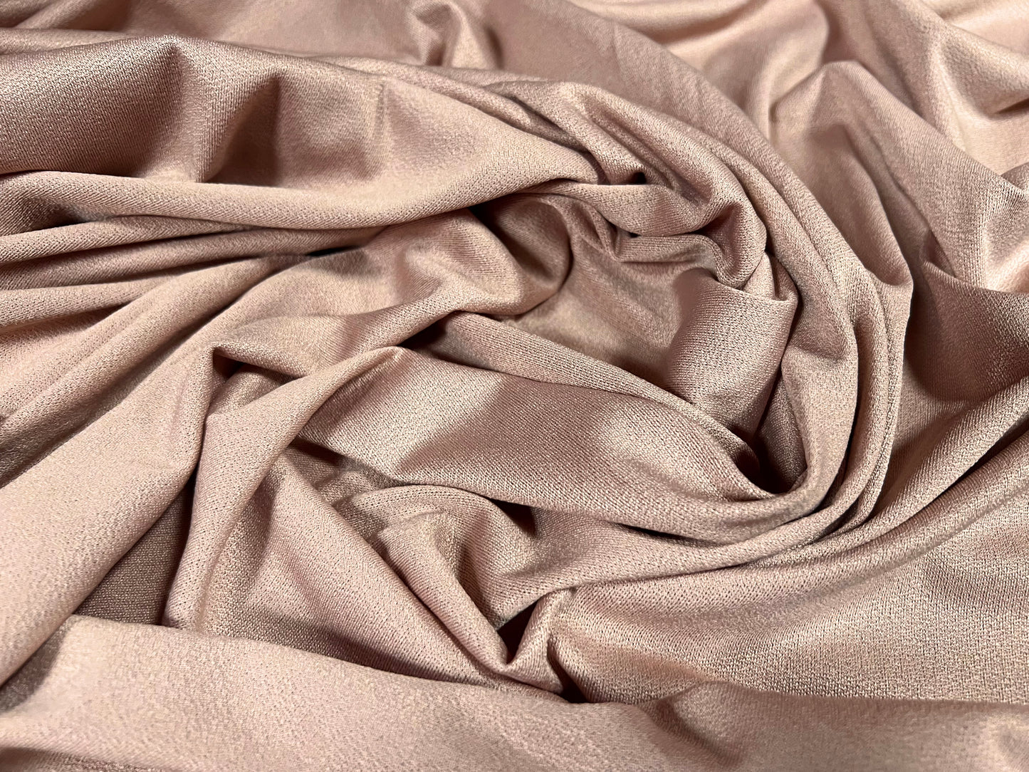 Spandex crepe stretch single jersey fabric, per metre - plain -  nude