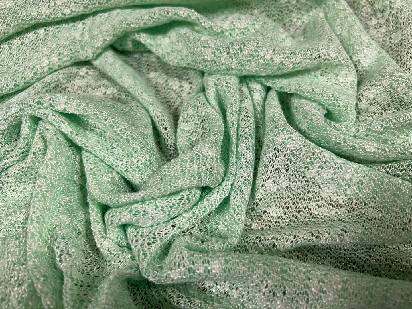 Snowball crepe knitwear jersey fabric, per metre - mint green