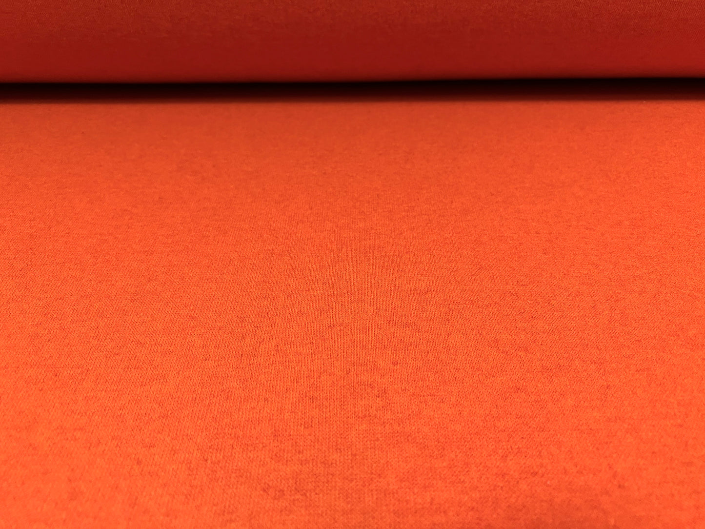 Heavyweight wool mouflon knitwear coat jacket fabric, per metre - plain - orange