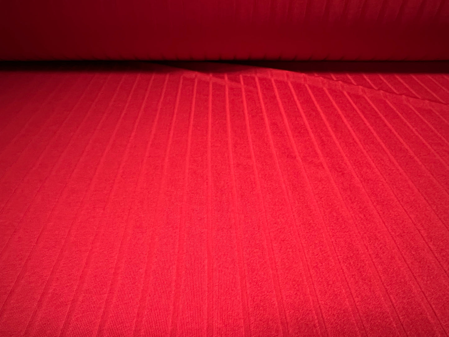 Soft Spandex stretch rib jersey fabric, per metre - plain - red