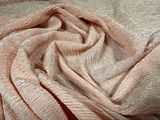 Bodre pleat stretch spandex jersey fabric, per metre - plain - Caucasian skin tone