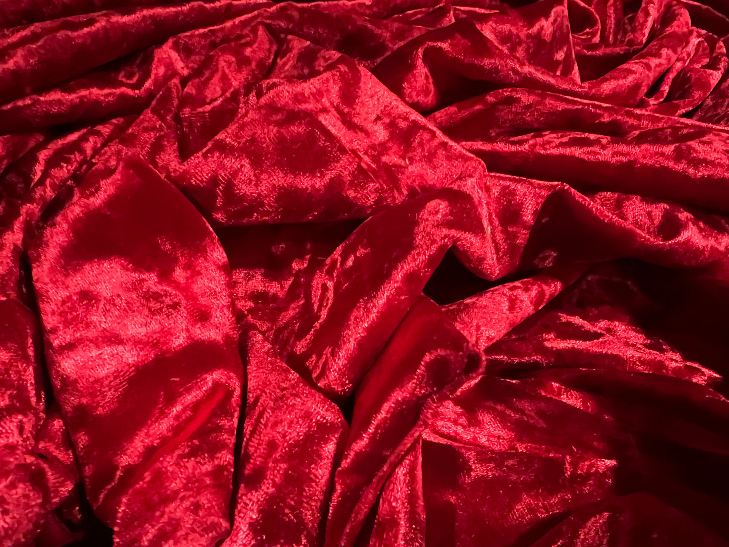 Spandex velvet stretch dress fabric, per metre - marbled - red