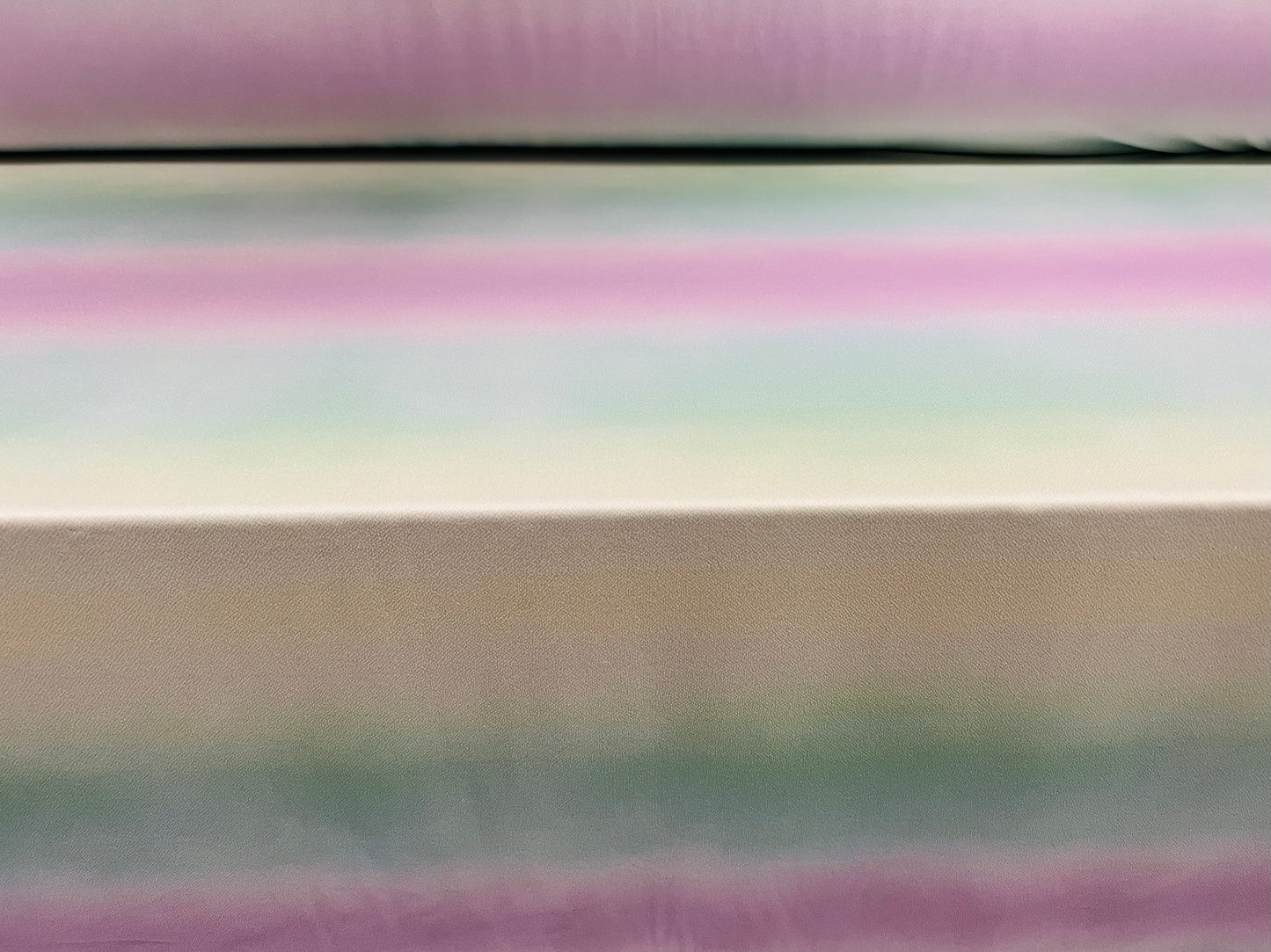 Valentino crepe stretch spandex jersey fabric, per metre - ombré rainbow print - pastel stripe