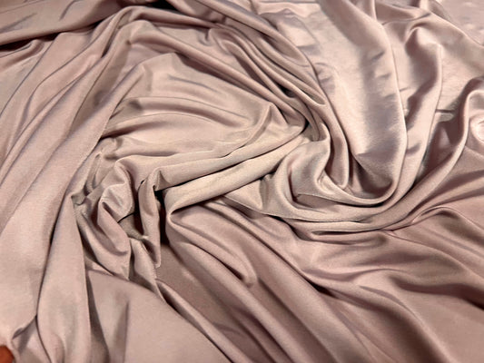 ITY Stretch Spandex Single Jersey fabric, per metre - plain - dusky mauve