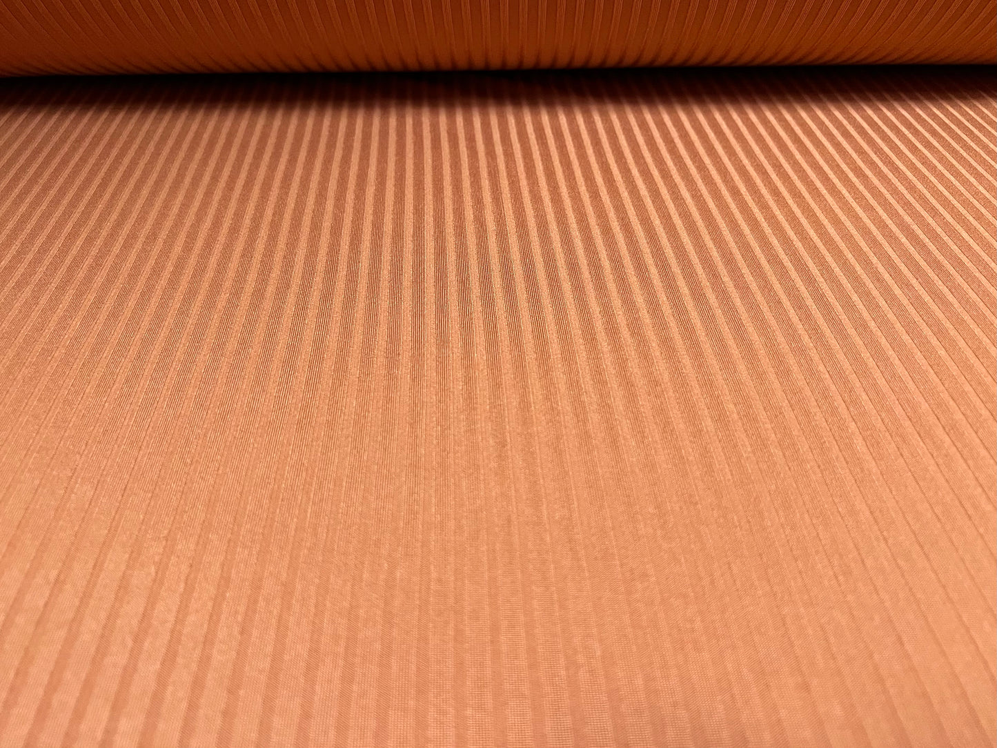 Stretch spandex rib jersey knit fabric, per metre - plain - terracotta