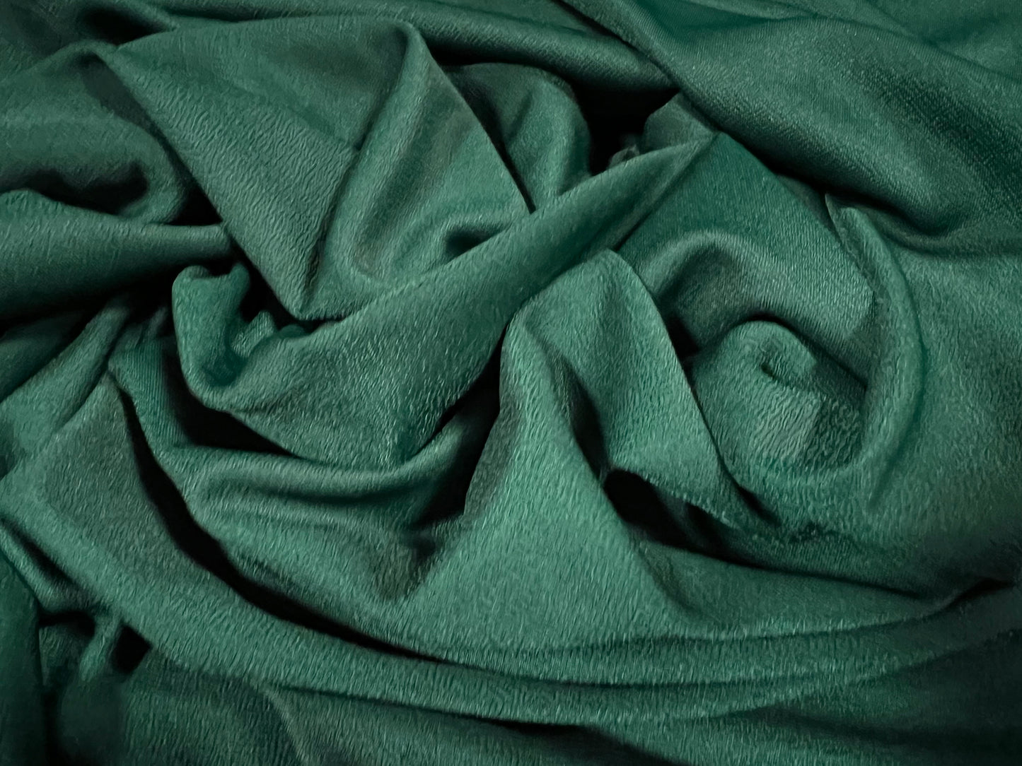 Valentino crepe stretch spandex jersey fabric - similar to scuba - per metre - plain - bottle green