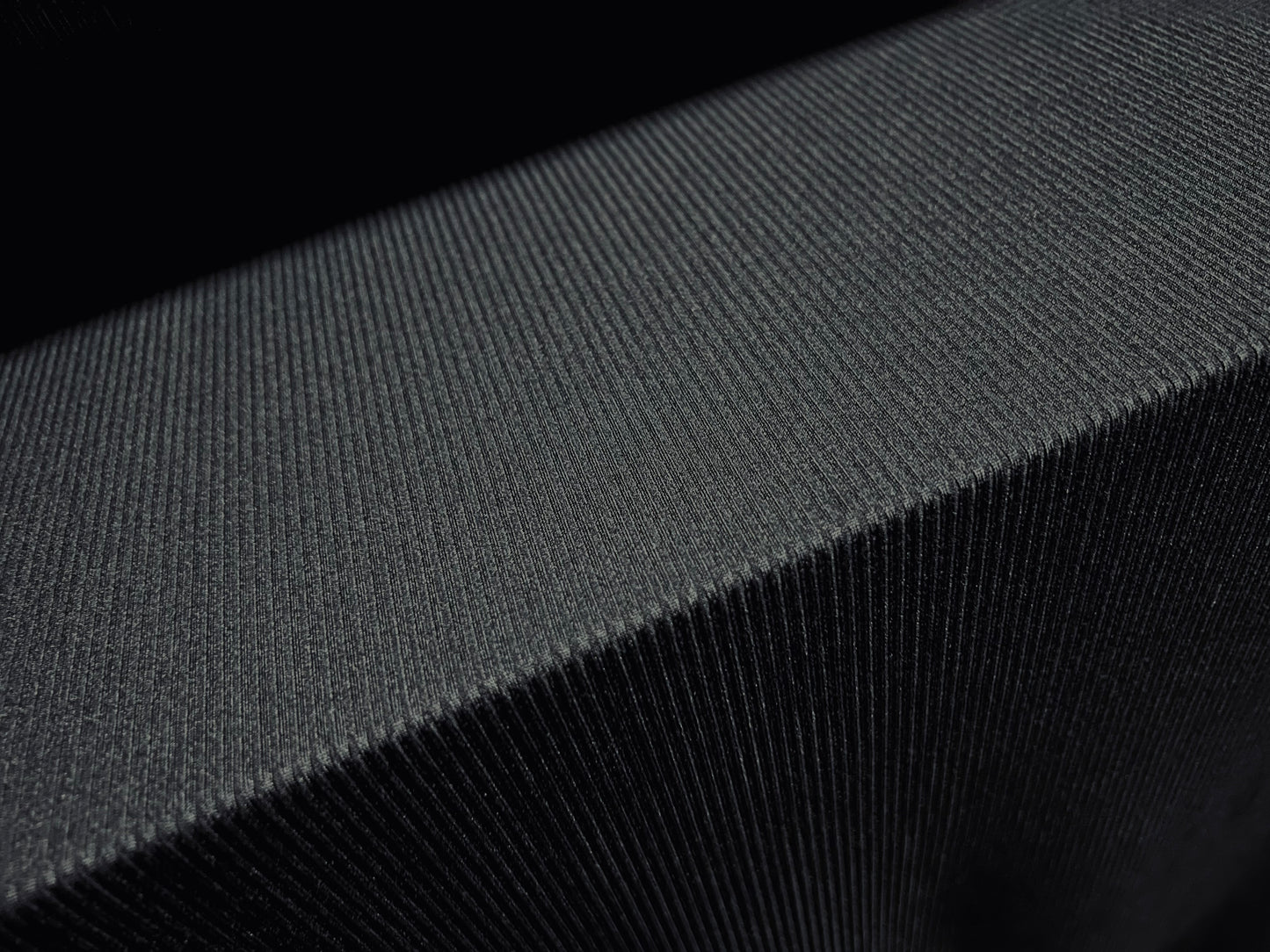 Stretch Spandex 3x2 rib jersey fabric, per metre - plain - black