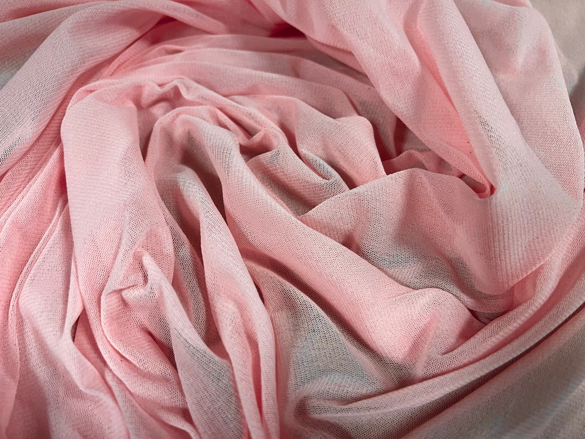 Helenca Thread Helenca mesh lightweight net fabric, per metre - plain - baby pink ...