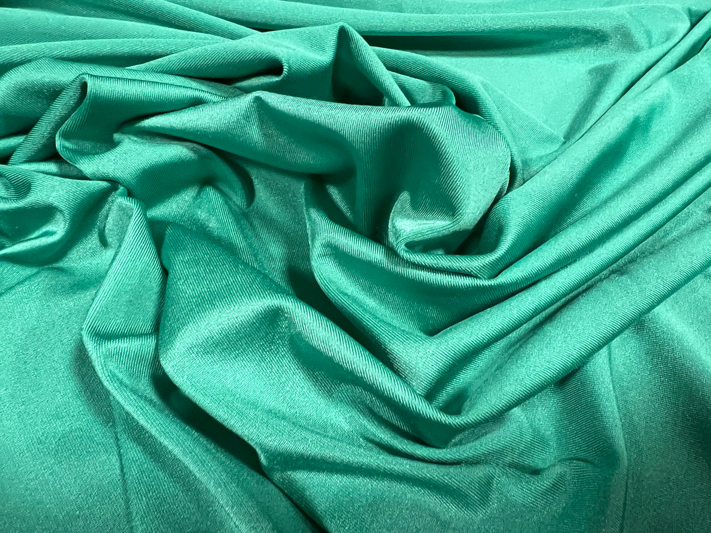 Swimwear stretch spandex jersey fabric, per metre - plain - jade green