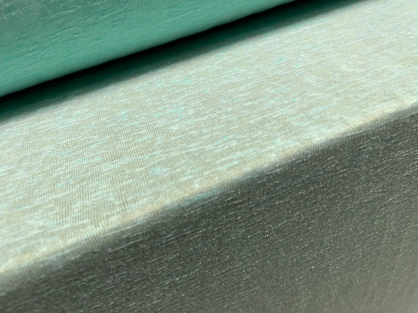 Thick & thin stretch spandex single jersey fashion fabric, per metre - plain - turquoise