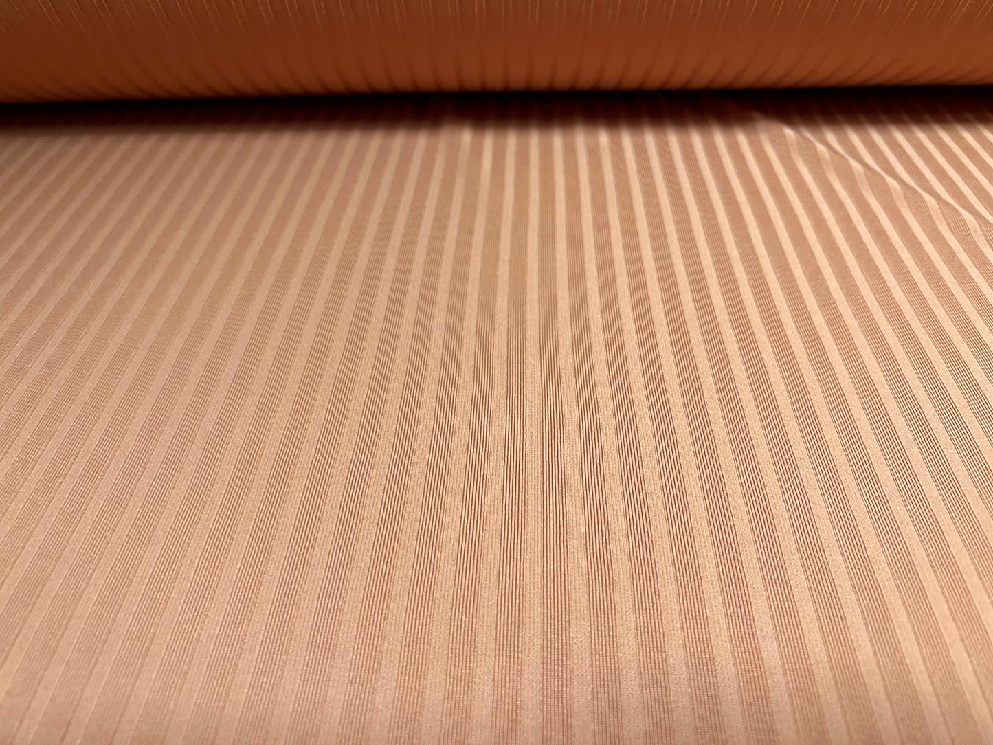 Stretch spandex rib jersey knit fabric, per metre - plain - light terracotta