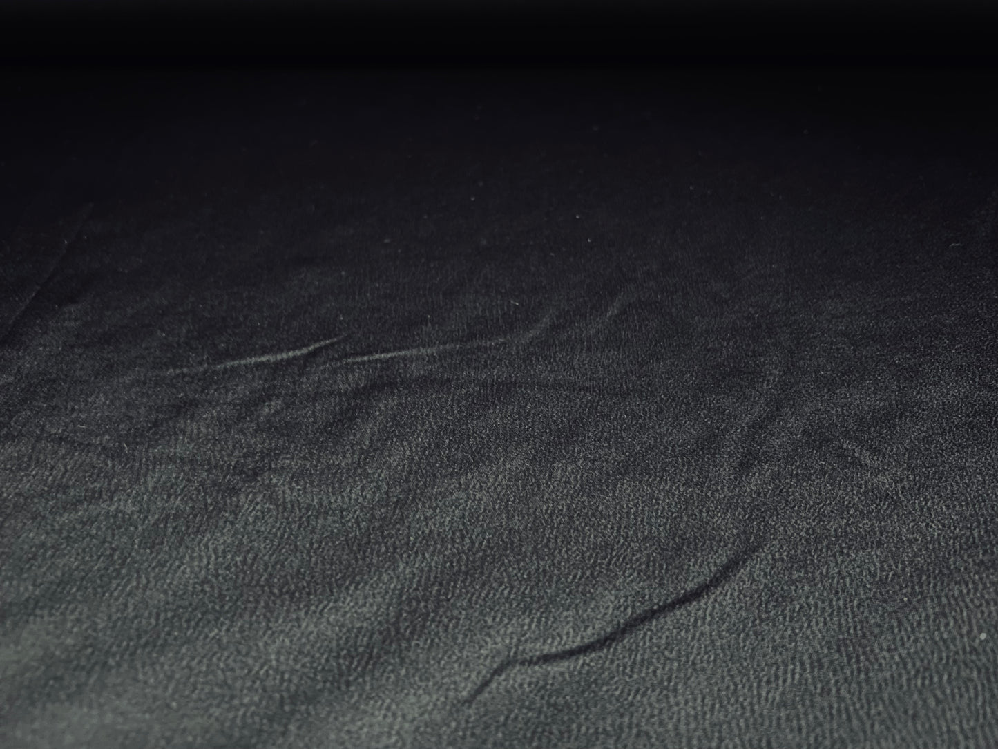 Crepe back satin woven dress fabric, per metre - plain - black