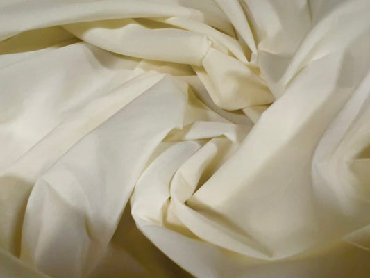 Tactel woven dress fabric, per metre - plain - cream