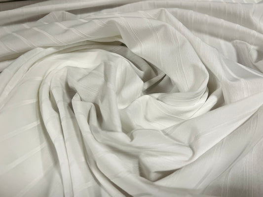 Soft Spandex stretch rib jersey fabric, per metre - plain - white