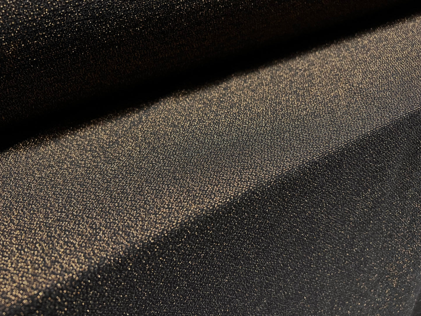 Metallic stretch spandex single jersey fabric, per metre - lurex sparkle - bronze & gold