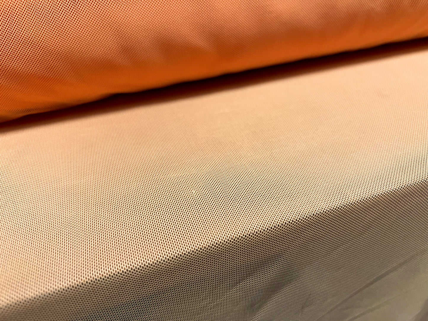 Power mesh net stretch spandex fabric, per metre - plain - peach