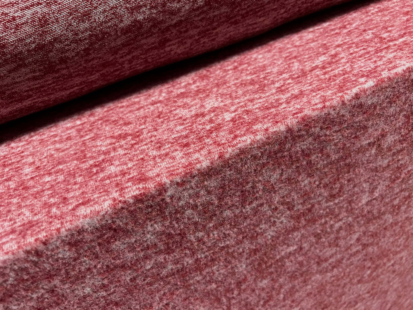 Super soft knitwear jersey fabric, per metre - wine & grey melange