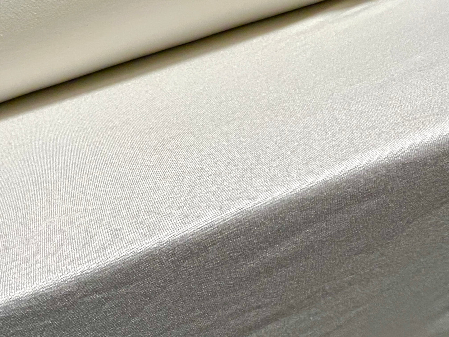 Viscose Spandex stretch single jersey fabric, per metre - plain - ivory